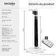 TECTAKE - Ventilateur colonne blanc silencieux économe énergie 3 modes 3 vitesses oscillation 90° écran tactile led - vignette