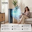 TECTAKE - Air cooler mobile 4 en 1 en abs gris anthracite 23 x 29 x 86,5 cm 5 l réservoir d eau 3 modes 3 vitesses - vignette