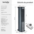 TECTAKE - Air cooler mobile 4 en 1 en abs gris anthracite 23 x 29 x 86,5 cm 5 l réservoir d eau 3 modes 3 vitesses - vignette