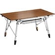 TECTAKE - Table de camping Tina en aluminium, pliable et réglable en hauteur aspect bois - vignette