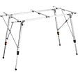 TECTAKE - Table de camping Tina en aluminium, pliable et réglable en hauteur aspect bois - vignette