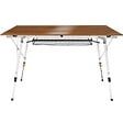 TECTAKE - Table pliante en aluminium Bastian, réglable en hauteur aspect bois - vignette