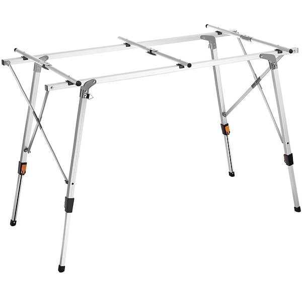 TECTAKE - Table pliante en aluminium Bastian, réglable en hauteur aspect bois - large
