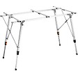 TECTAKE - Table pliante en aluminium Bastian, réglable en hauteur aspect bois - vignette