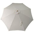 HAPPY GARDEN - Parasol droit HAPUNA rond 3,30m de diamètre beige et effet bois - vignette