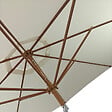 HAPPY GARDEN - Parasol droit HAPUNA rond 3,30m de diamètre beige et effet bois - vignette