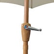 HAPPY GARDEN - Parasol droit HAPUNA rond 3,30m de diamètre beige et effet bois - vignette