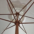 HAPPY GARDEN - Parasol droit HAPUNA rectangulaire 2x3m beige et effet bois - vignette
