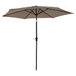 HAPPY GARDEN - Toile pour parasol droit HAPUNA rond 2,70m de diamètre taupe - vignette