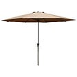HAPPY GARDEN - Toile pour parasol droit HAPUNA rond 3,30m de diamètre taupe - vignette