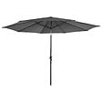 HAPPY GARDEN - Toile pour parasol droit HAPUNA rond 3,30m de diamètre gris - vignette