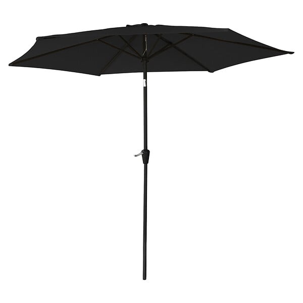 HAPPY GARDEN - Toile pour parasol droit HAPUNA rond 2,70m de diamètre noir - large