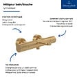 VILLEROY ET BOCH - Mitigeur bain douche thermostatique  Universal rond Or brossé - vignette