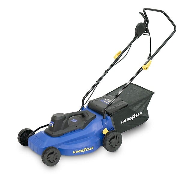 GOODYEAR - Tondeuse electrique 1800W Coupe Ø 40 cm Hauteur de coupe réglable de 25-75 mm Bac 35L GOODYEAR - large