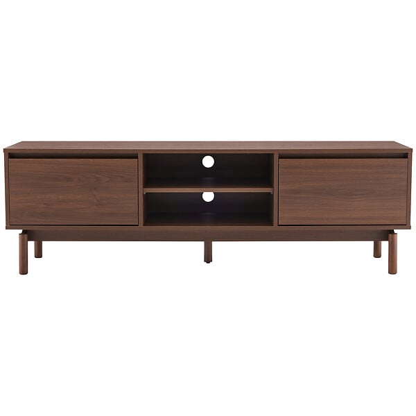 HAPPY GARDEN - Meuble TV en bois foncé 160cm SARAH - large
