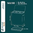 VOUNOT - Panier a linge 3 compartiments et sacs amovibles auto ajustant avec couvercle 170L Beige - vignette