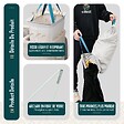 VOUNOT - Panier a linge 3 compartiments et sacs amovibles auto ajustant avec couvercle 170L Beige - vignette