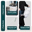 VOUNOT - Panier a linge 3 compartiments et sacs amovibles auto ajustant avec couvercle 170L Anthracite - vignette