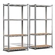 VOUNOT - Lot de 2 Etagères de rangement charge lourde robuste à 4 niveaux 80x40x160cm - vignette