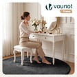 VOUNOT - Tapis de salon poils ras doux antiderapant ф160cm uni anthracite - vignette