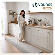 VOUNOT - Tapis de salon poils ras doux antiderapant 60x180cm uni gris - vignette
