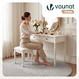 VOUNOT - Tapis de salon poils ras doux antiderapant ф160cm uni gris - vignette