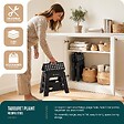 VOUNOT - Tabouret pliant antiderapant 37x30x32.5 cm plastique noir - vignette