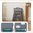 VOUNOT - Tabouret pliant antiderapant 37x30x32.5 cm plastique gris - vignette
