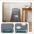 VOUNOT - Tabouret pliant antiderapant 39x32x40 cm plastique gris - vignette