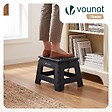 VOUNOT - Tabouret pliant antiderapant 32x25x22 cm plastique noir - vignette
