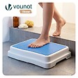 VOUNOT - Marche pied antiderapant salle de bain empilable 50x40x10cm PP EVA bleu - vignette