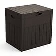 VOUNOT - Coffre de Rangement Exterieur 126L en PP 56x43x53CM Style Bois Marron - vignette