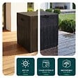VOUNOT - Coffre de Rangement Exterieur 126L en PP 56x43x53CM Style Bois Marron - vignette