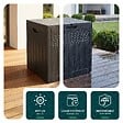 VOUNOT - Coffre de Rangement Exterieur 126L en PP 56x43x53CM Style Polyrotin Noir - vignette