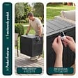 VOUNOT - Coffre de Rangement Exterieur 126L en PP 56x43x53CM Style Polyrotin Noir - vignette