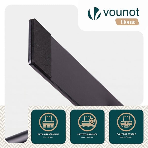 VOUNOT - Paravent interieur separateur 3 panneaux autoportant pliable 262 x 30 x 173 cm Anthracite - large
