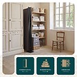 VOUNOT - Paravent interieur separateur 6 panneaux autoportant pliable 340 x 30 x 164 cm Anthracite - vignette