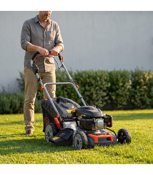 POPSTER - Tondeuse thermique 46 cm 139cc démarrage électrique et mulching inclus - POPSTER TLM046SM L139ES - large