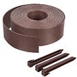 VOUNOT - Bordure de jardin PE flexible 10M x 8 CM avec piquets marron - vignette