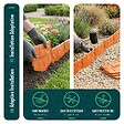 VOUNOT - Lot de 140 pcs Bordure de jardin imitation pierre facile a installer 21.4m terracotta - vignette