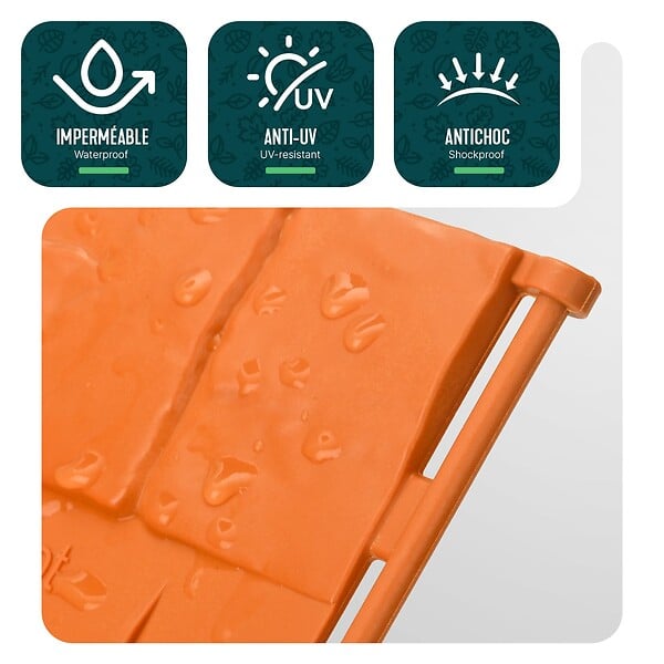 VOUNOT - Lot de 70 pcs Bordure de jardin imitation pierre facile a installer 10.7m terracotta - large