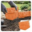VOUNOT - Lot de 35 pcs Bordure de jardin imitation pierre facile a installer 5.35m terracotta - vignette