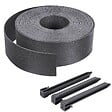 VOUNOT - Bordure de jardin PE flexible 10M x 8 CM avec piquets gris - vignette