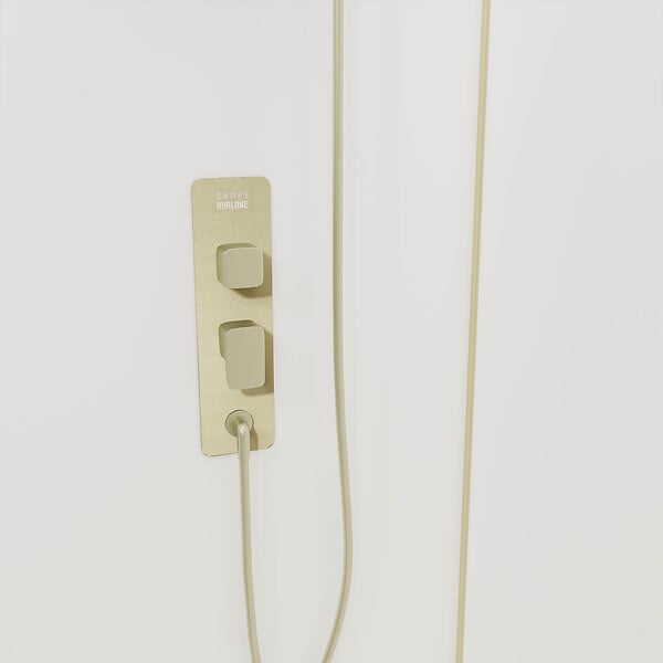 AURLANE - Cabine de douche 1/4 de cercle 90x90x206.5/236.5cm Blanche et Profilés Or Brossé - Receveur standard - large