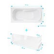 ALLIBERT - Pack Baignoire 170x75cm avec Tabliers recoupables 180cm et 80cm - Blanc Brillant - MAE - vignette