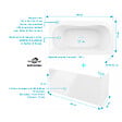 ALLIBERT - Pack Baignoire 180x80cm et 2 Tabliers recoupables - Blanc Brillant - Marina Round Duo - vignette