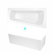 ALLIBERT - Pack Baignoire Asymétrique Gauche 160x85x54 cm avec Tablier recoupable - Blanc Brillant - MARINA - vignette