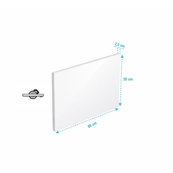 ALLIBERT - Tablier de Baignoire Blanc Brillant 80x50x2.5 cm - Acrylique et ABS - large