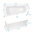 ALLIBERT - Pack Baignoire Asymétrique Droite 160x85x54 cm avec Tablier recoupable - Blanc Brillant - MARINA - vignette