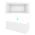 ALLIBERT - Pack Baignoire 180x80cm et 2 Tabliers recoupables - Blanc Mat - Marina Square Duo - vignette